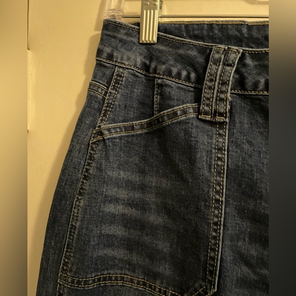 Flamingals NWT Wide Leg Patch Pocket Jean Size Medium - Picture 5 of 16